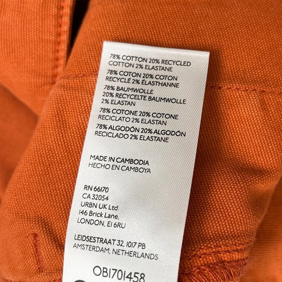 NWT Anthropologie Pilcro The Yaya Crop Flare Pants Orange 28 - Picture 14 of 16